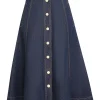 A Line Denim Skirt