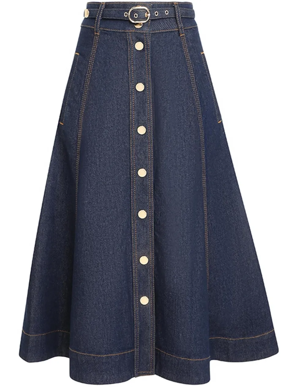 A Line Denim Skirt