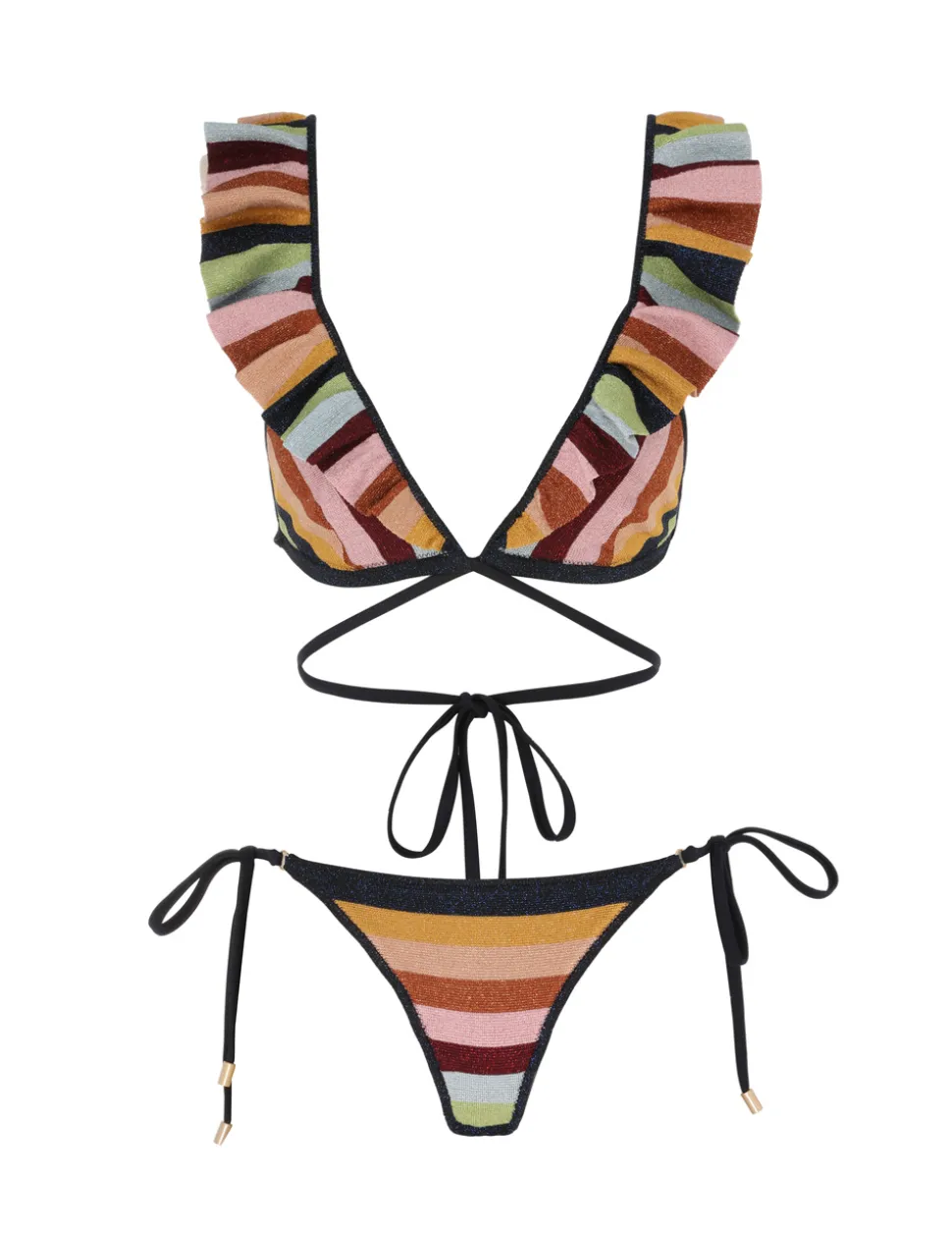 Alight Lurex Knit Wrap Bikini