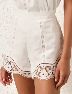 August Broderie Shorts