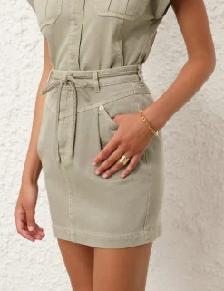 August Denim Utility Skirt