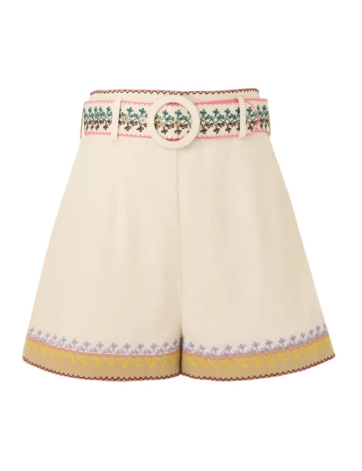 August Embroidered Short