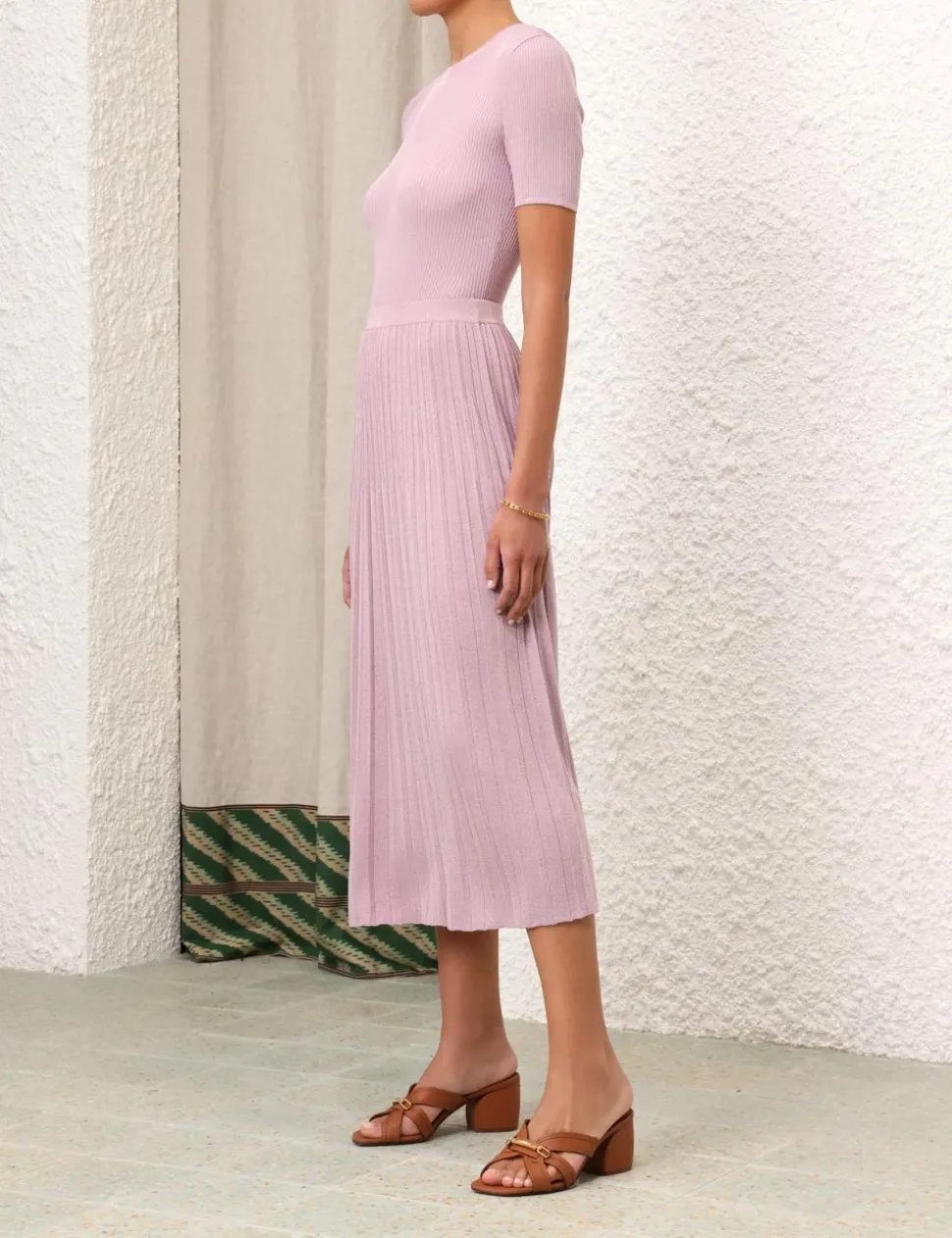 August Rib Midi Skirt