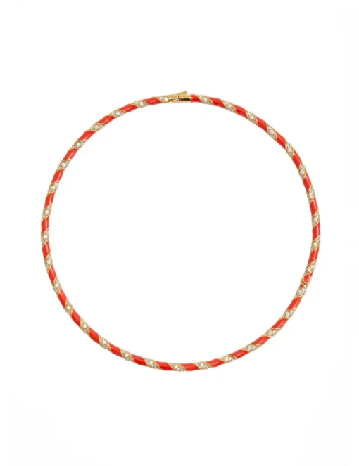 Candy Stripe Pave Choker