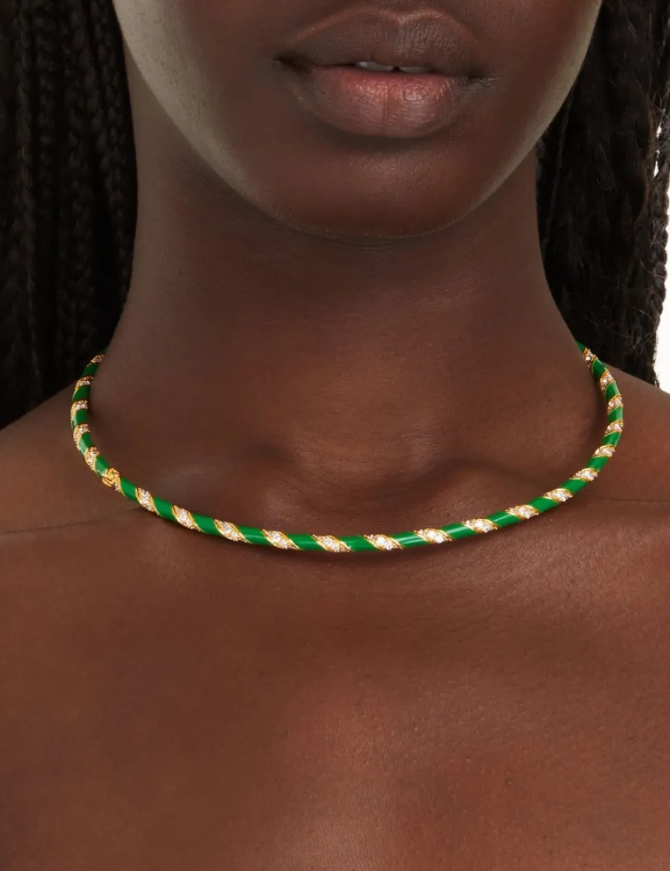 Candy Stripe Pave Choker