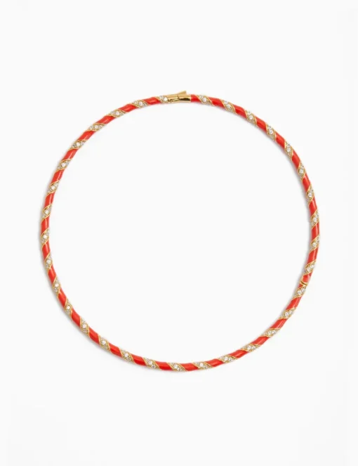 Candy Stripe Pave Choker
