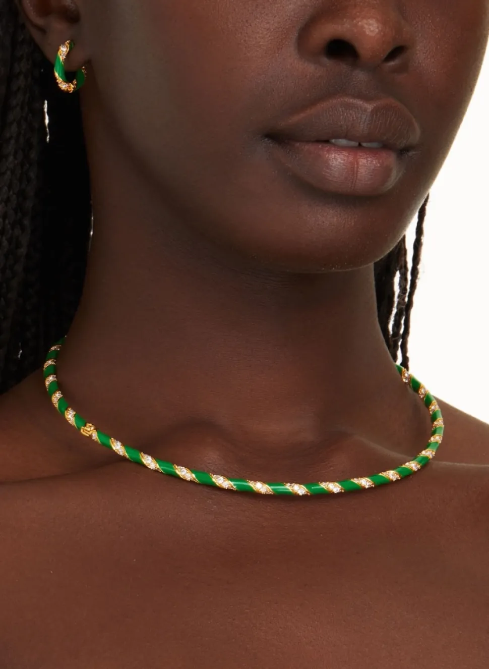 Candy Stripe Pave Choker