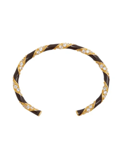 Candy Stripe Pave Cuff