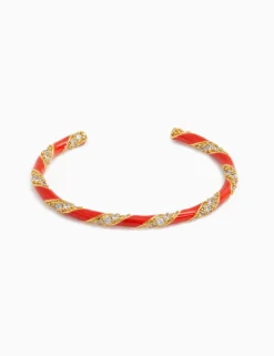 Candy Stripe Pave Cuff