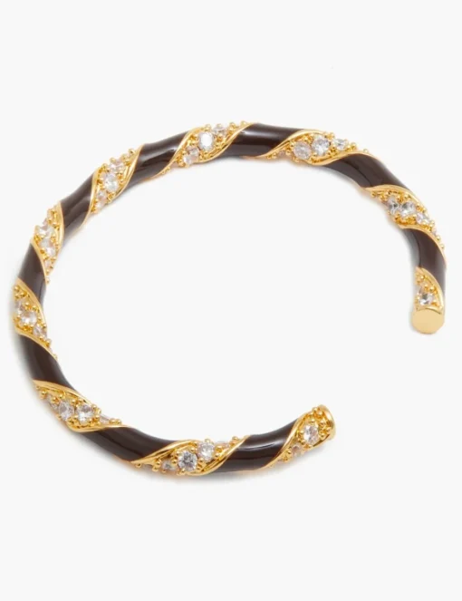 Candy Stripe Pave Cuff