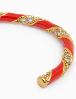 Candy Stripe Pave Cuff