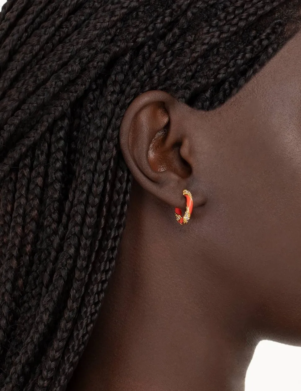 Candy Stripe Pave Hoops