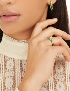 Candy Stripe Pave Ring