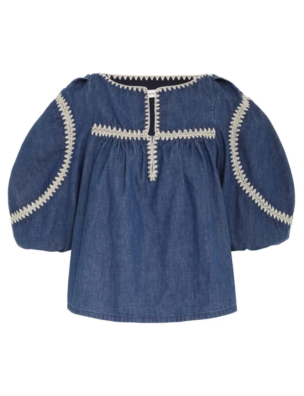 Chintz Denim Smock Top