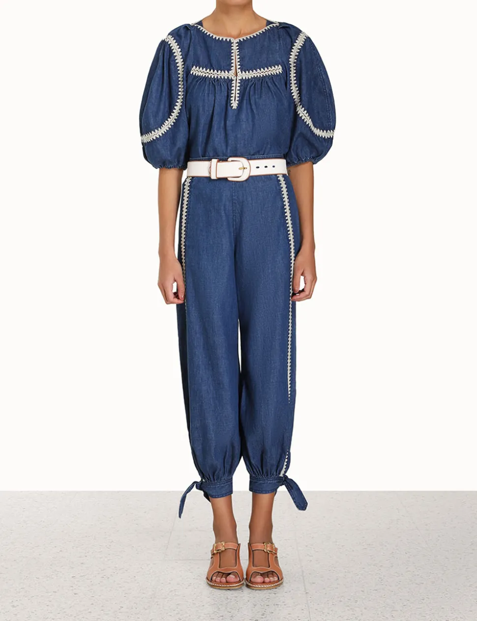 Chintz Denim Smock Top