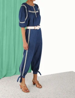 Chintz Denim Smock Top