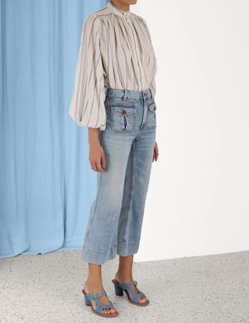 Chintz Striped Billow Blouse