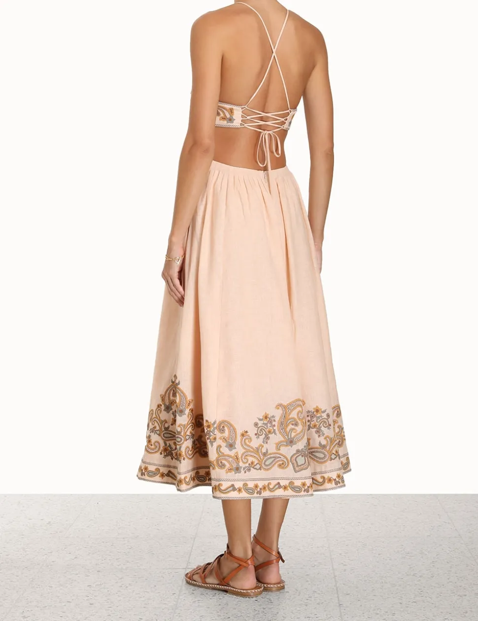 Devi Halter Tie Midi Dress