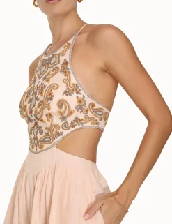 Devi Halter Tie Midi Dress