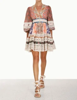 Devi Spliced Billow Mini Dress