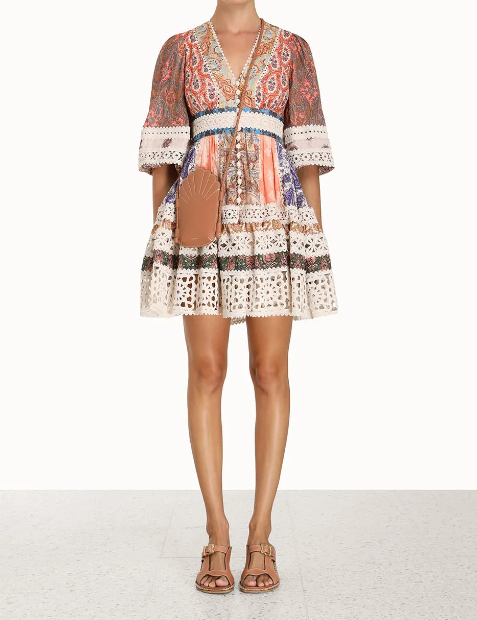 Devi Spliced Billow Mini Dress