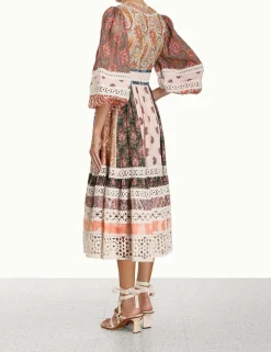 Devi Spliced Midi Dress