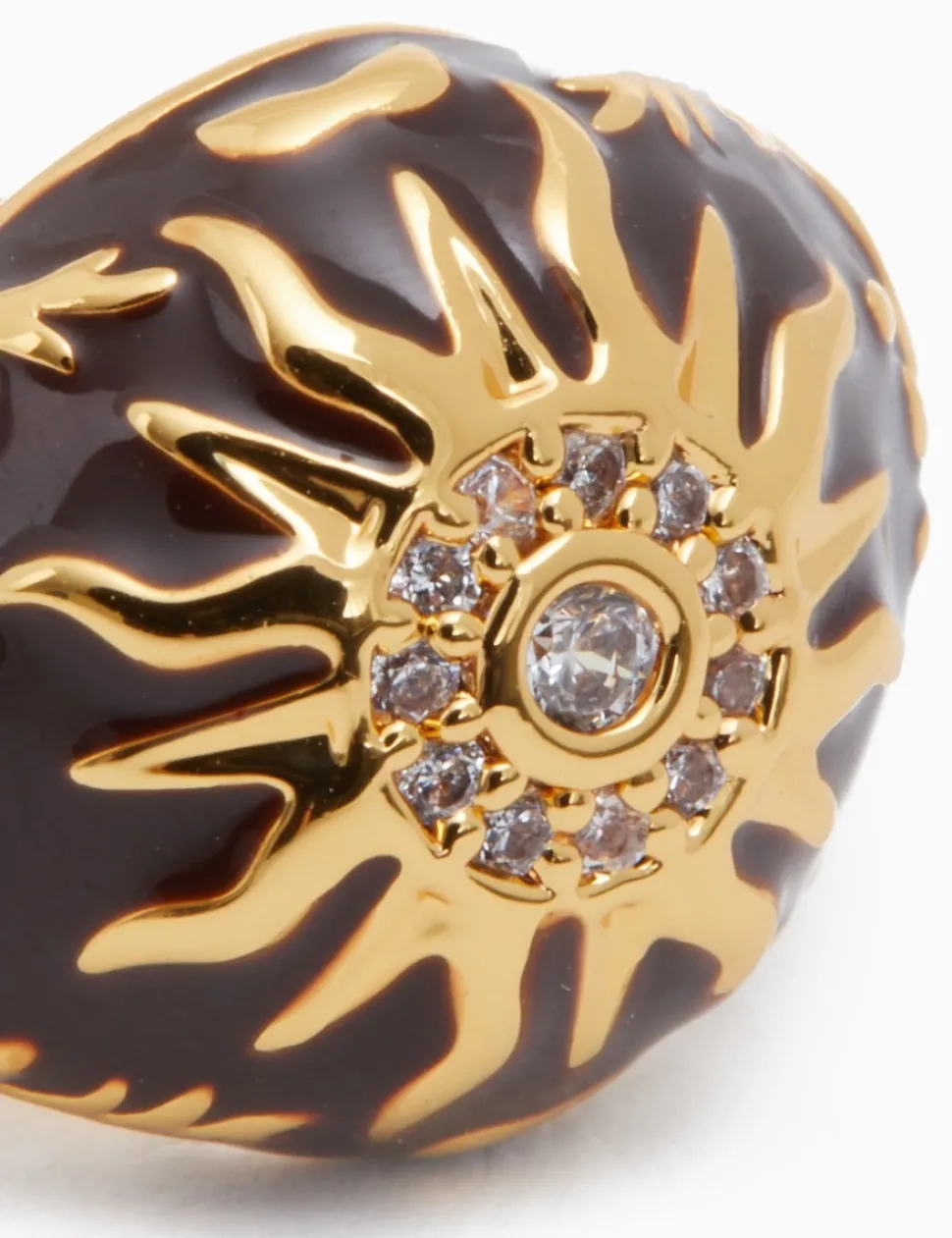 Enamel Signet Earring