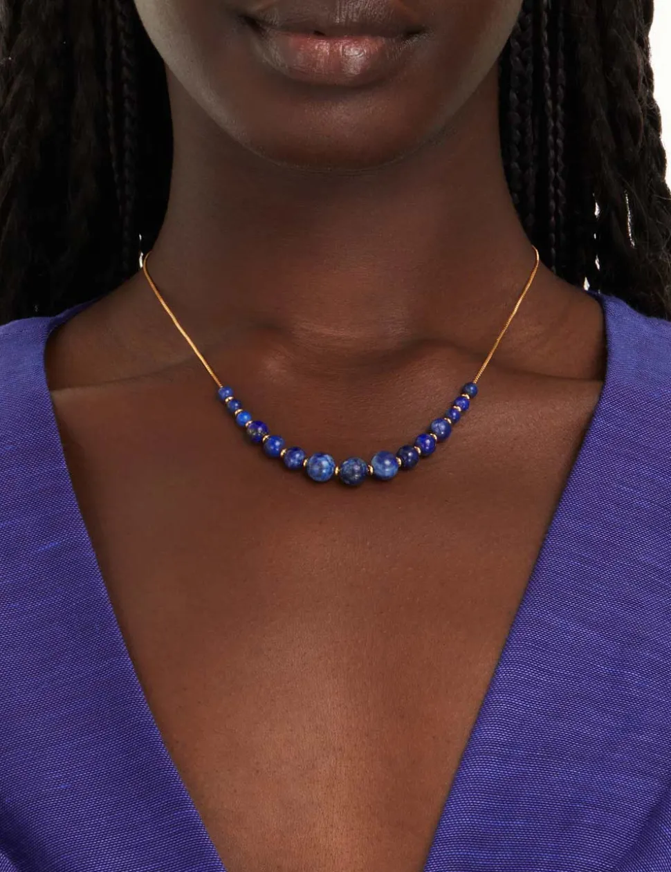 Fine Lapis Sphere Necklace