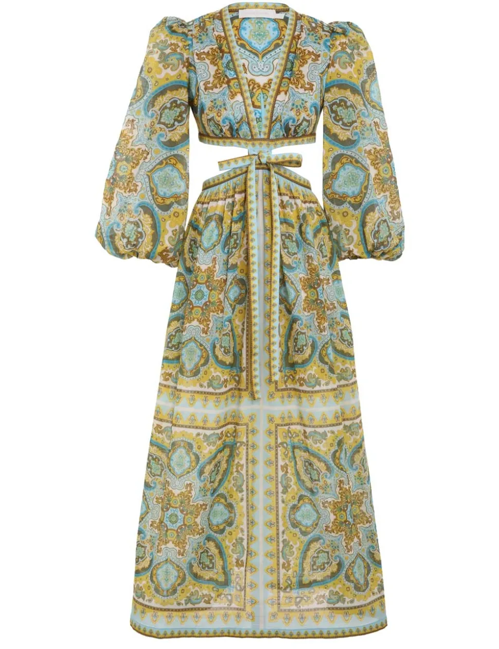 Halcyon Tie Front Midi Dress