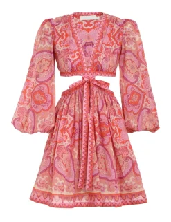 Halcyon Tie Front Mini Dress