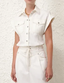 Junie Denim Utility Shirt