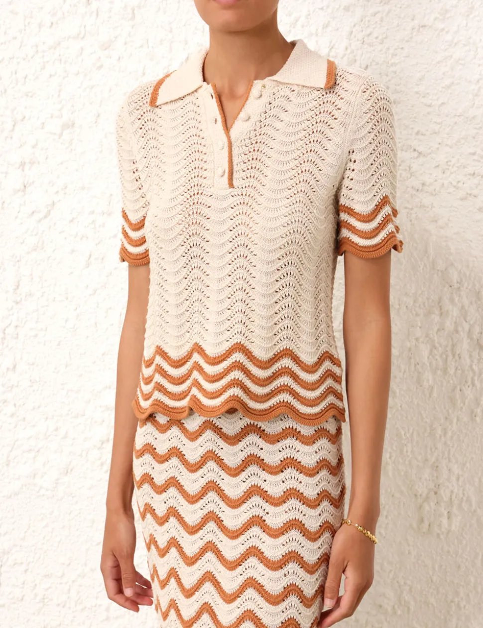 Junie Textured Knit Polo