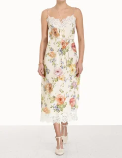 Lace Panel Slip Midi