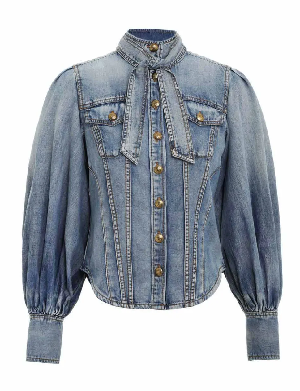 Luminosity Denim Corset Shirt