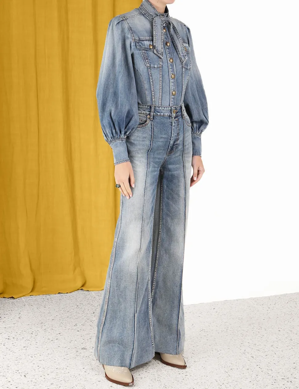 Luminosity Denim Corset Shirt