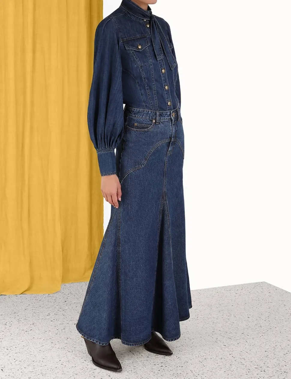 Luminosity Denim Corset Shirt