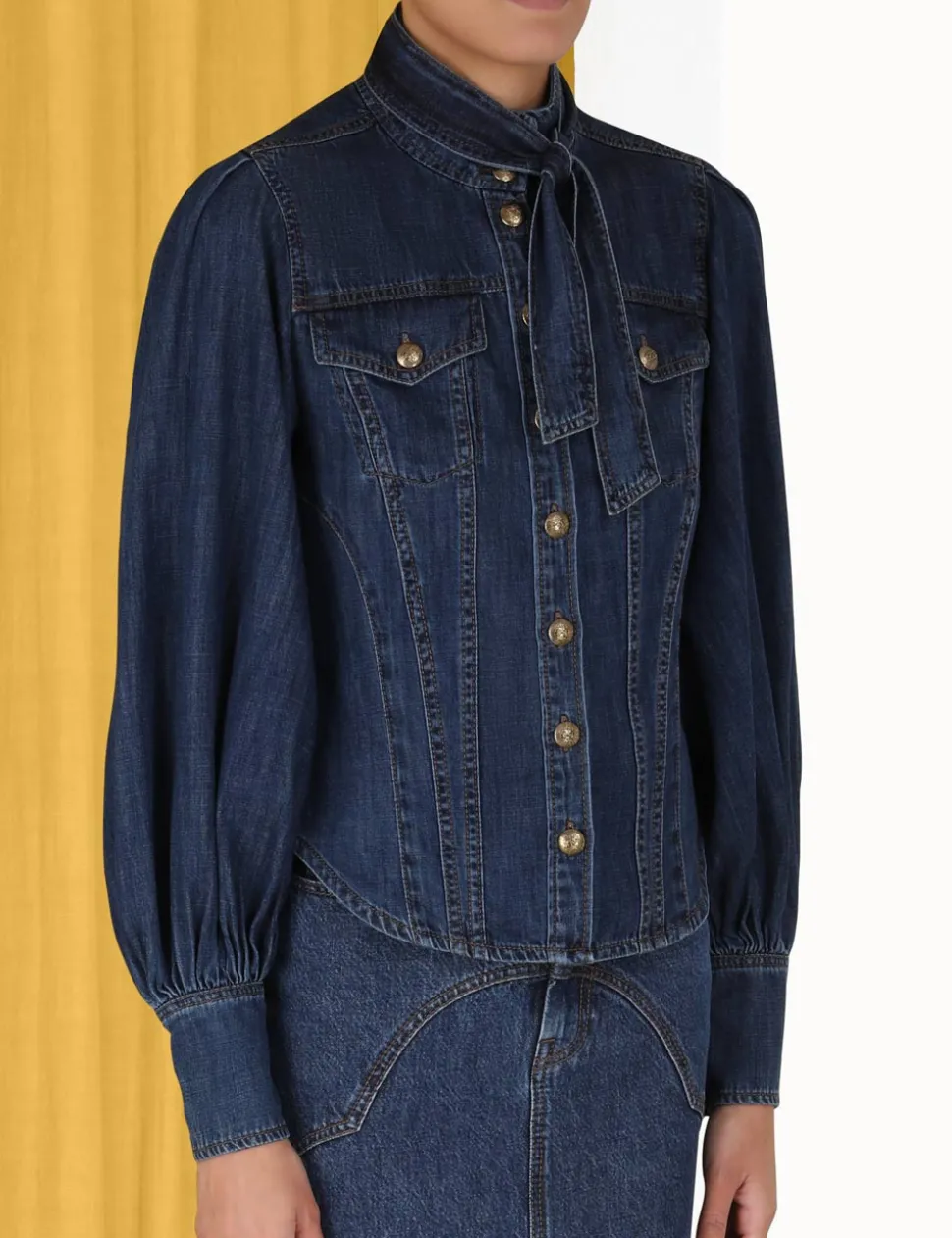 Luminosity Denim Corset Shirt
