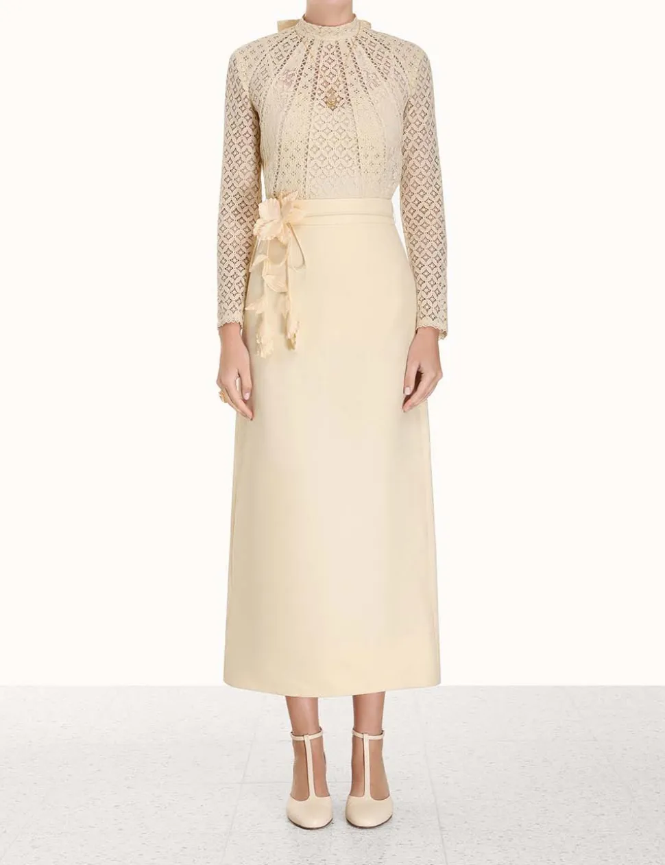 Luminosity Lace Paneled Blouse