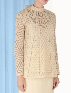Luminosity Lace Paneled Blouse
