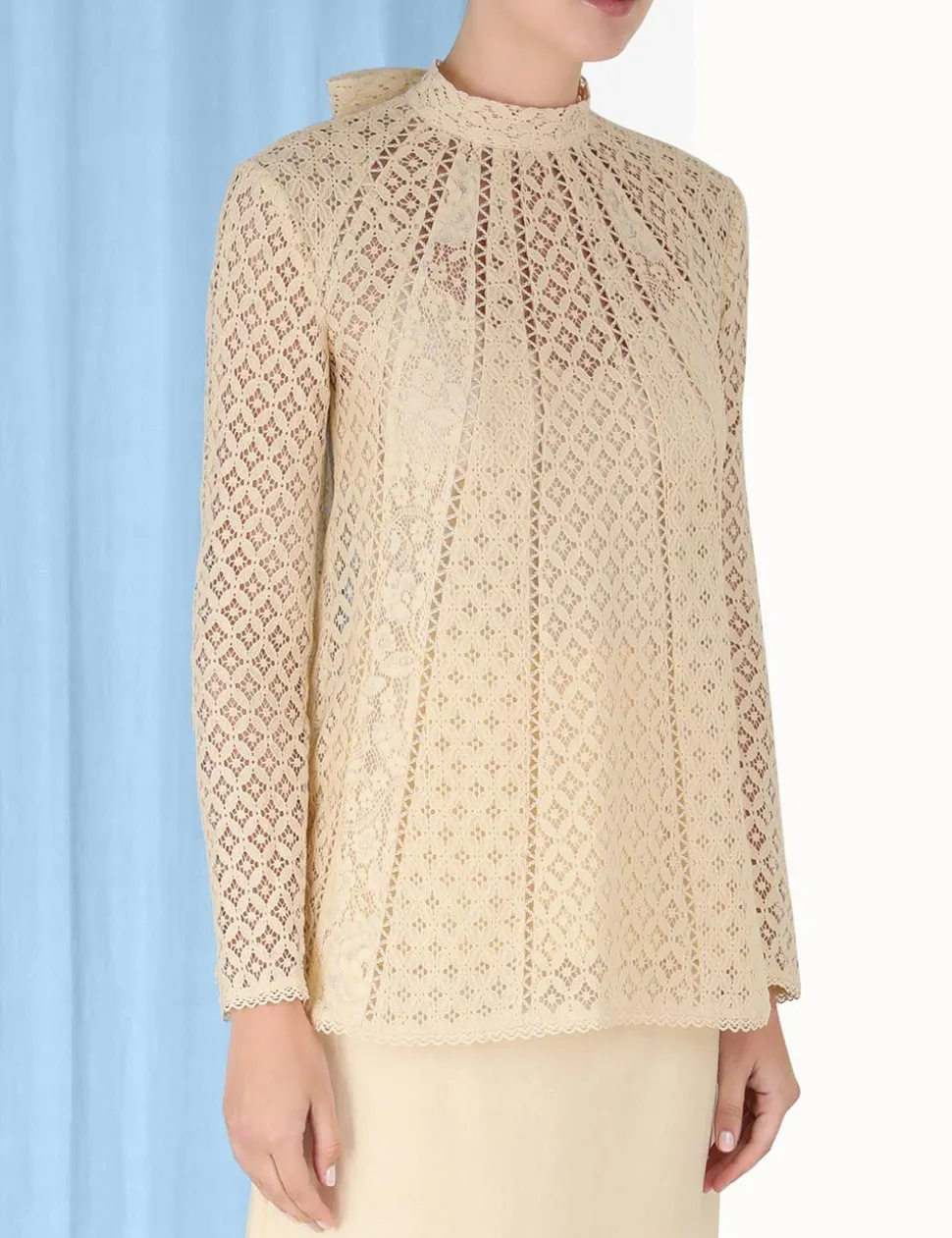 Luminosity Lace Paneled Blouse