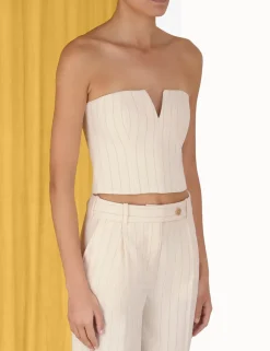 Luminosity Pinstripe Bustier