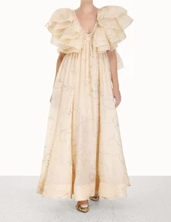 Luminosity Ruffle Gown