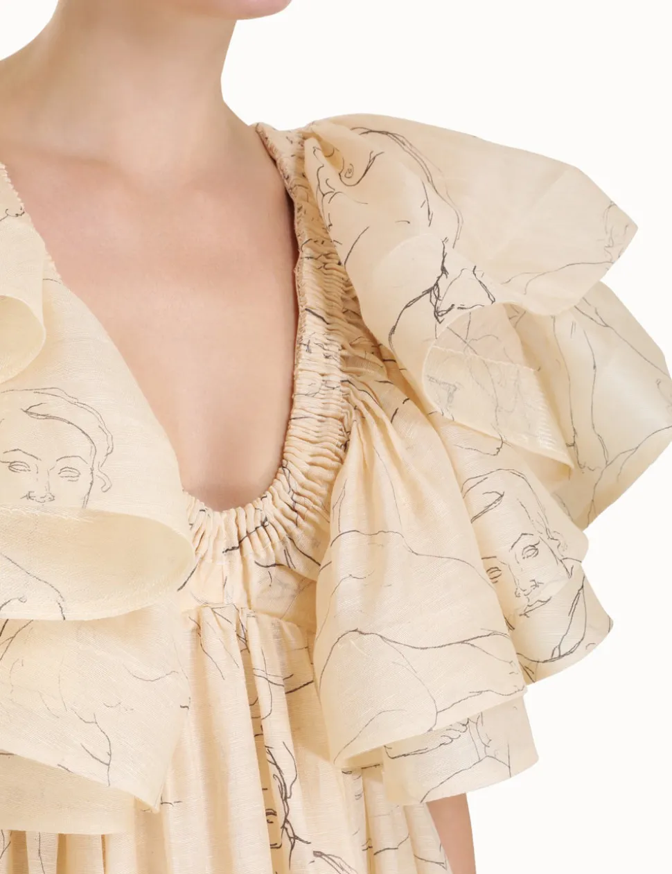 Luminosity Ruffle Gown