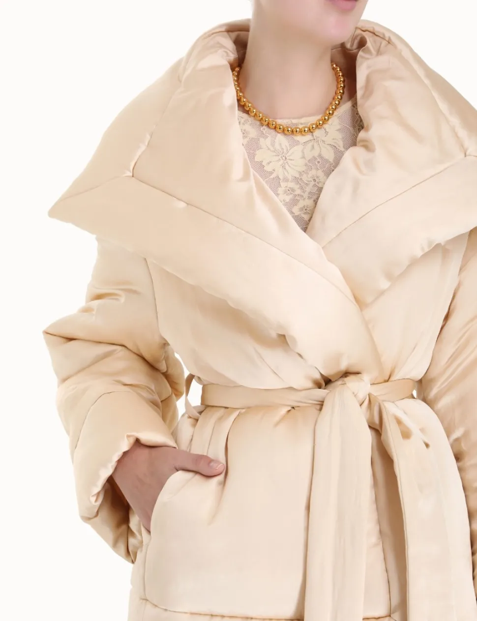 Luminosity Satin Wadded Jacket