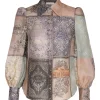 Lyrical Book Print Blouse