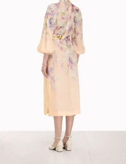 Lyrical Buttoned Midi Dress