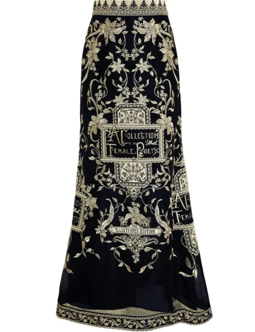 Lyrical Embroidery Maxi Skirt