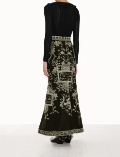Lyrical Embroidery Maxi Skirt