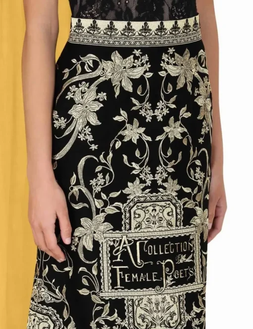 Lyrical Embroidery Maxi Skirt