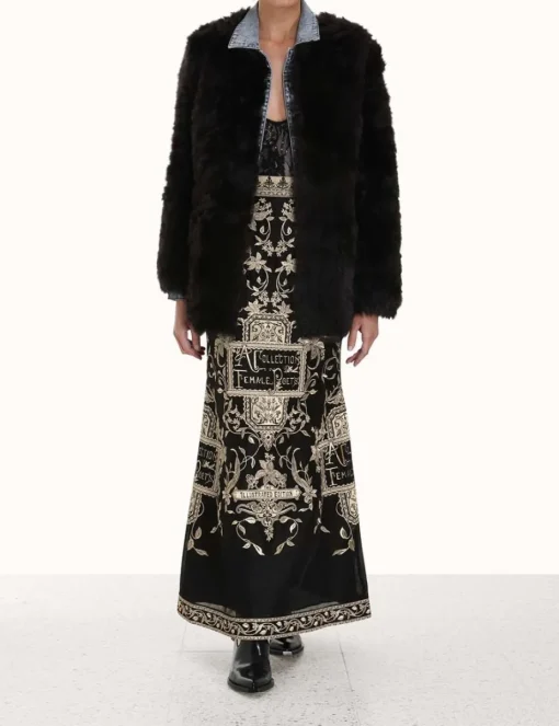 Lyrical Embroidery Maxi Skirt